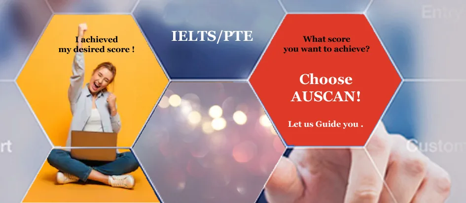 IELTS & PTE Coaching Consultants Chandigarh – Auscan IELTS and PTE coaching in Chandigarh – student celebrating her desired English test score with Auscan